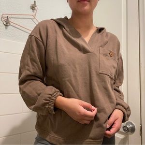 Madewell comfy fall throw over hoodie